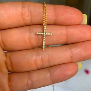 Roberto Coin 18k Gold Diamond Cross Necklace